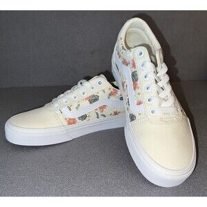 VANS Ward Desert Floral Marshmallow Sneakers Womens 6 Low Skate Shoe VN0A5HYOFS8